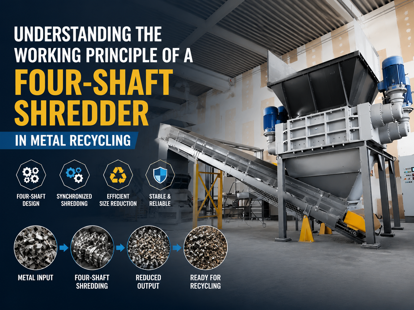 understanding the working principle of a four shaft shredder in metal recycling a technica