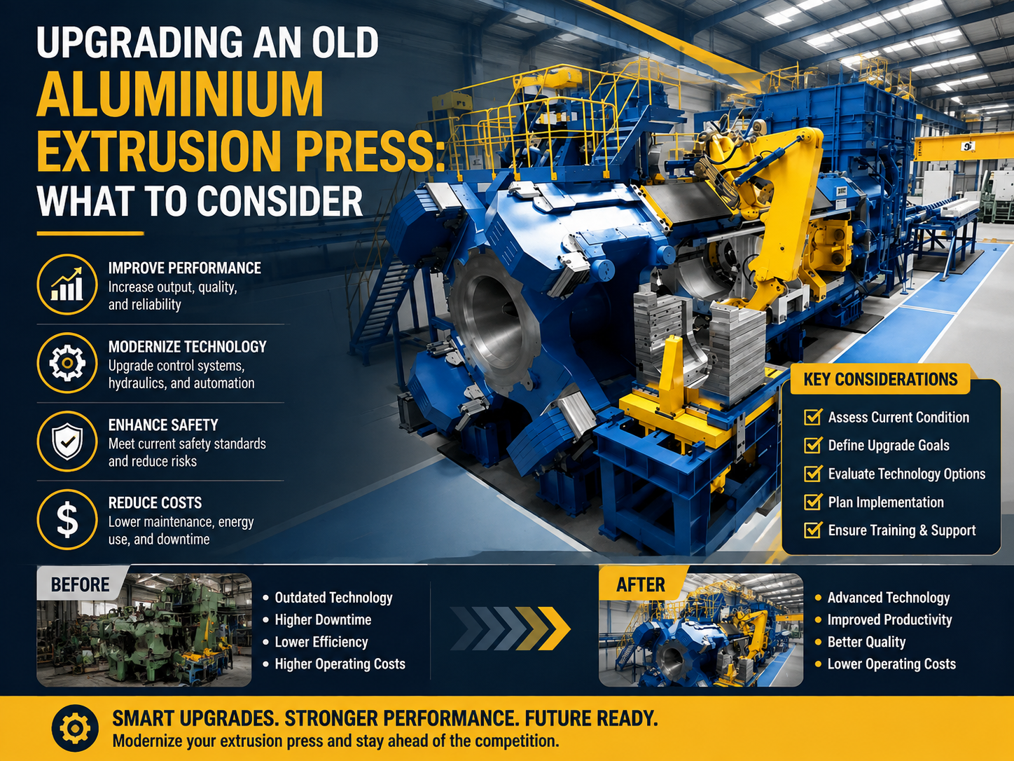 upgrading an old aluminium extrusion press what to consider