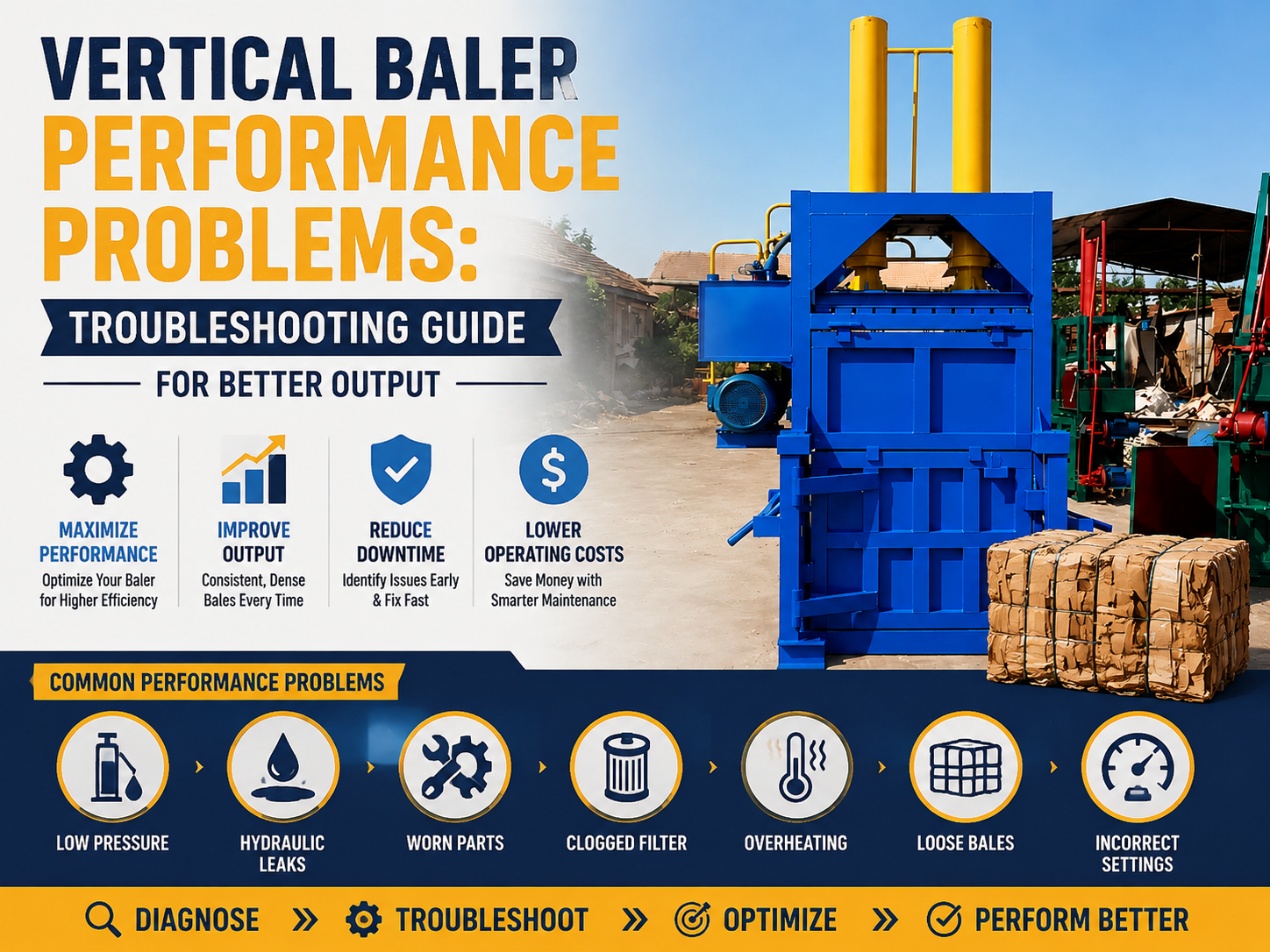 vertical baler performance problems troubleshooting guide for better output