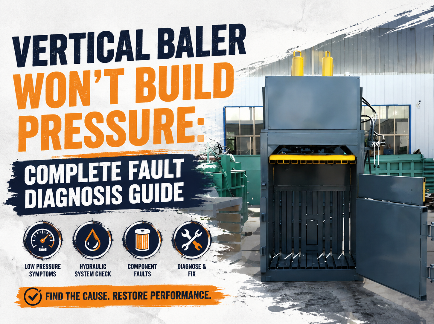 vertical baler won t build pressure complete fault diagnosis guide