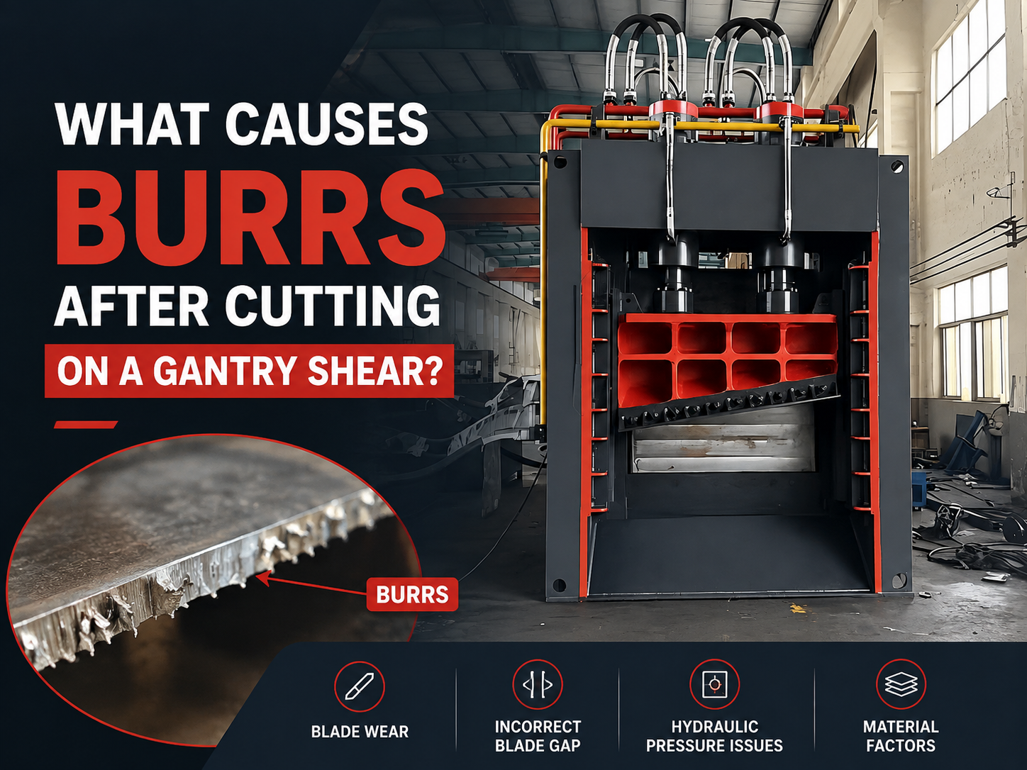 what causes burrs after cutting on a gantry shear a comprehensive troubleshooting guide