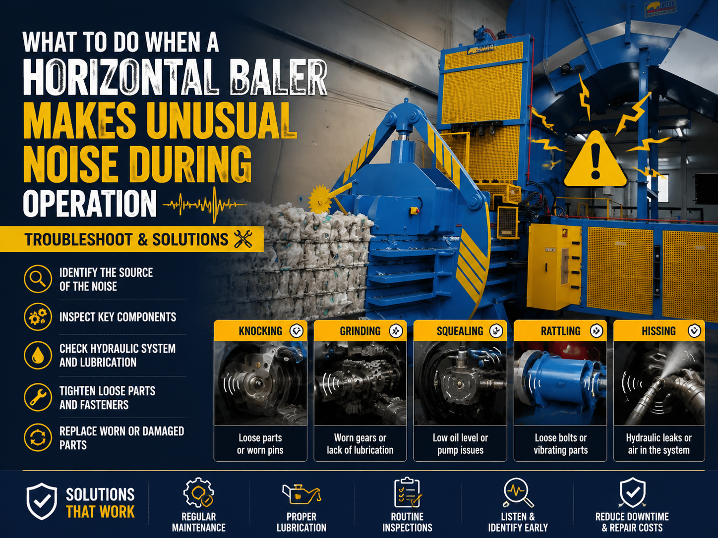 what to do when a horizontal baler makes unusual noise during operation a comprehensive ma