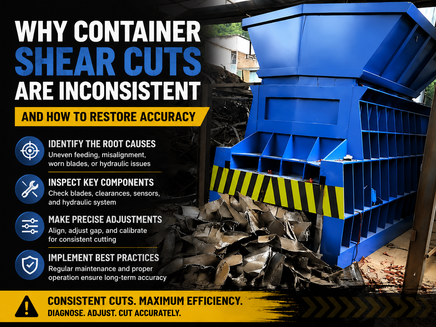 why container shear cuts are inconsistent and how to restore accuracy 1