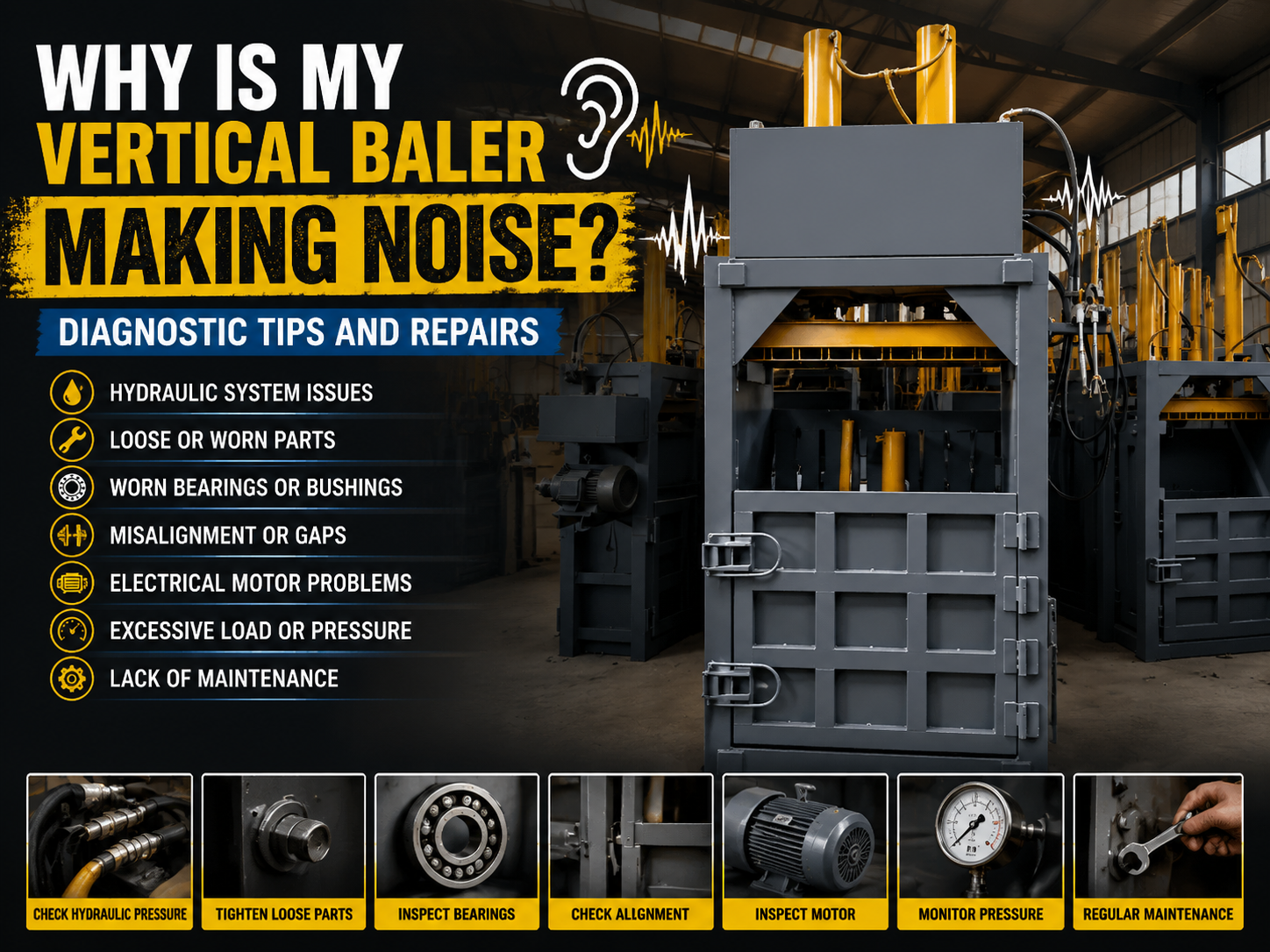 why is my vertical baler making noise diagnostic tips and repairs