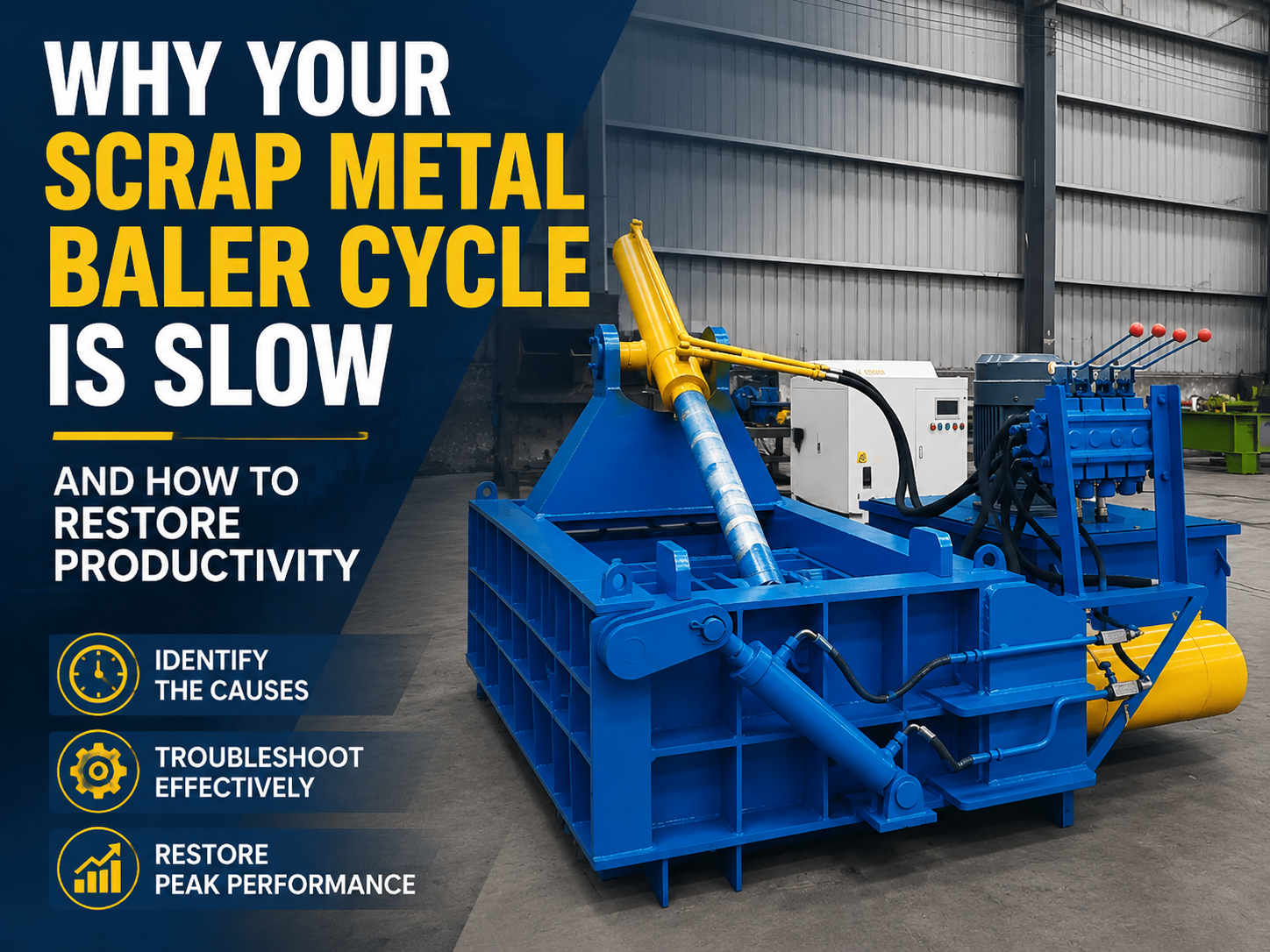 why your scrap metal baler cycle is slow and how to restore productivity 1