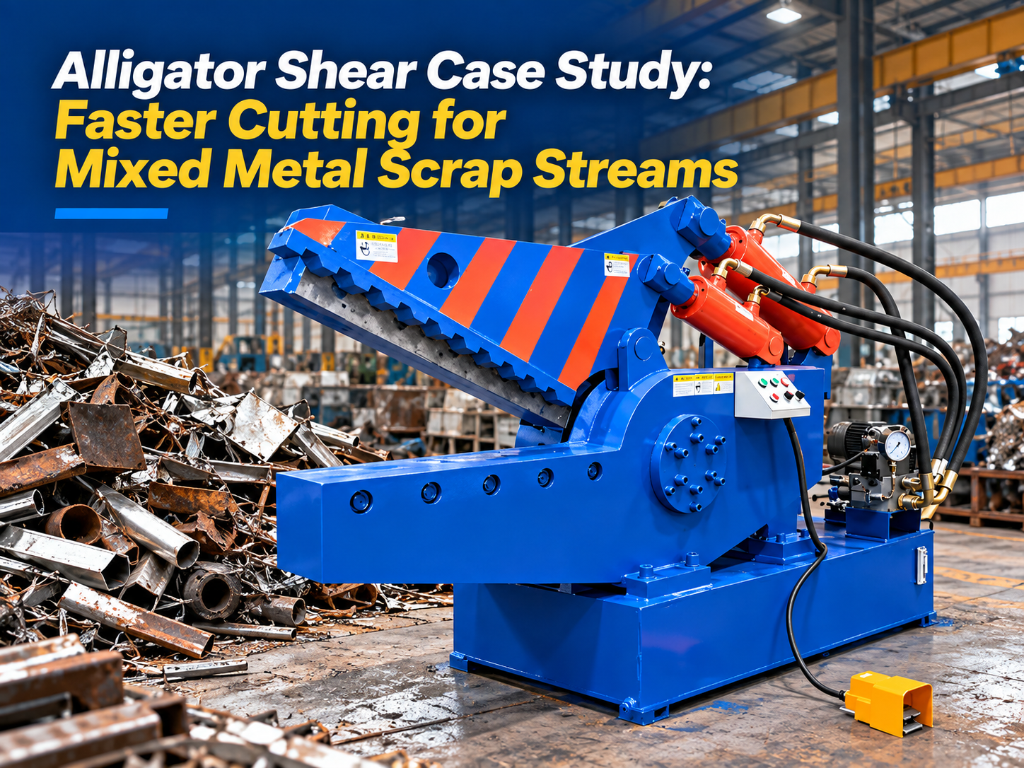 alligator shear case study faster cutting for mixed metal scrap streams