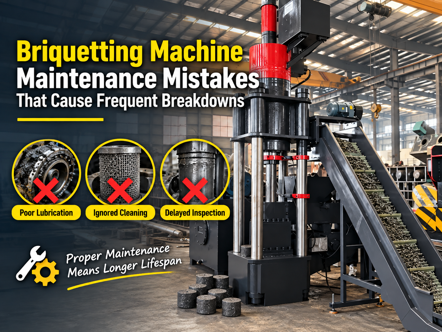 briquetting machine maintenance mistakes that cause frequent breakdowns 1