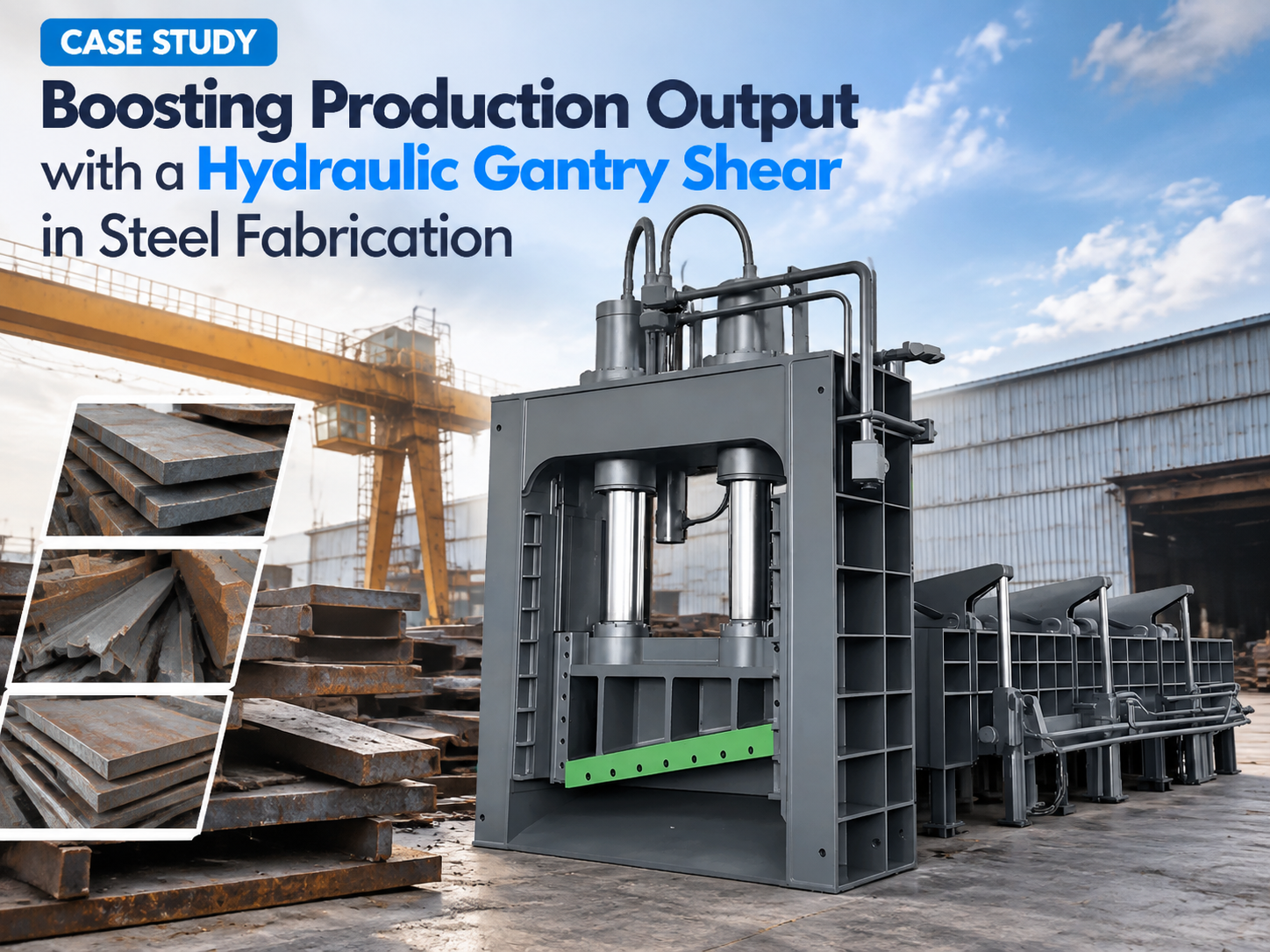 case study boosting production output with a hydraulic gantry shear in steel fabrication
