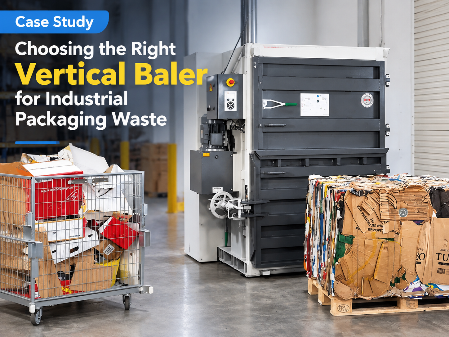 case study choosing the right vertical baler for industrial packaging waste