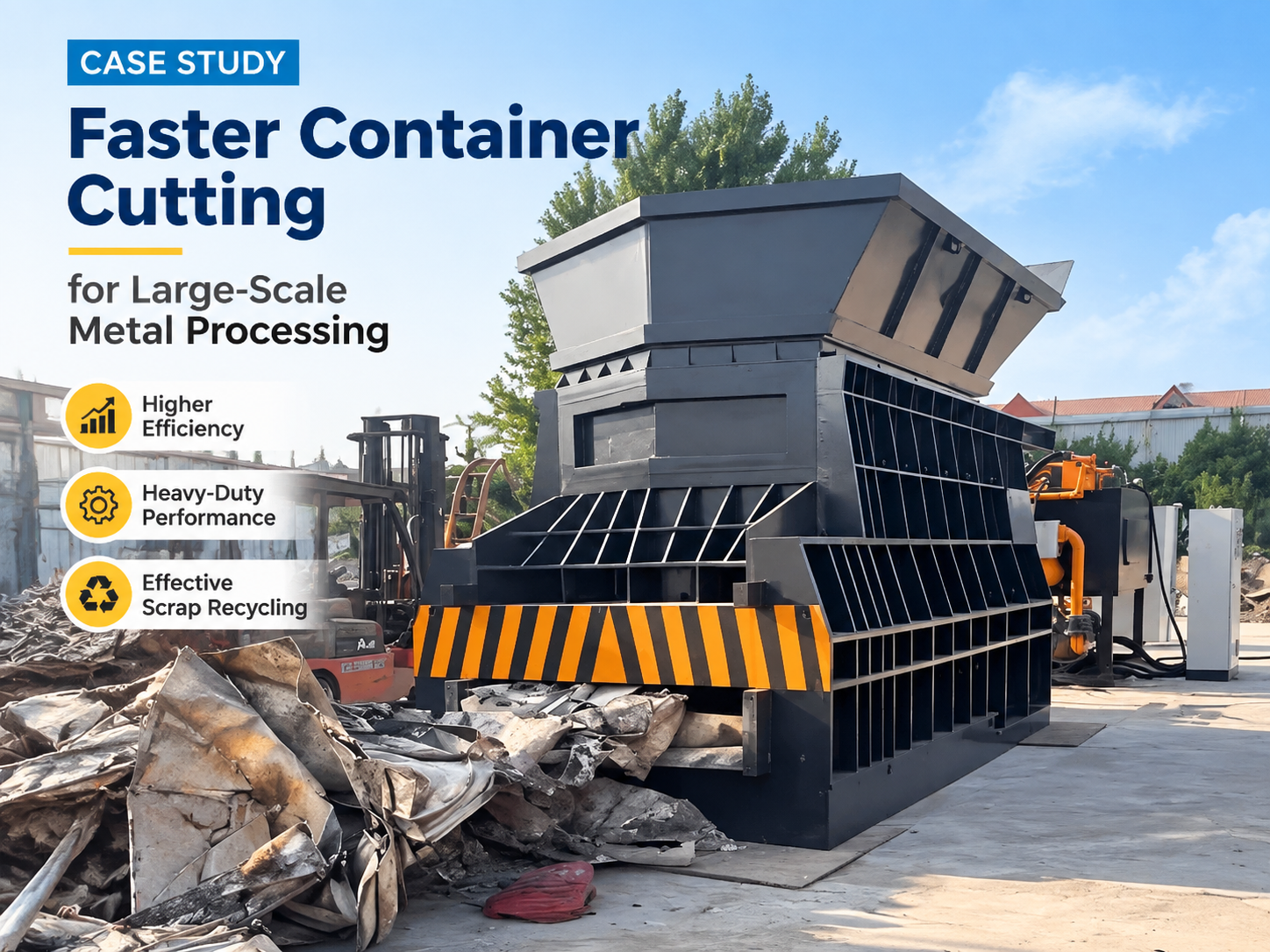 case study faster container cutting for large scale metal processing