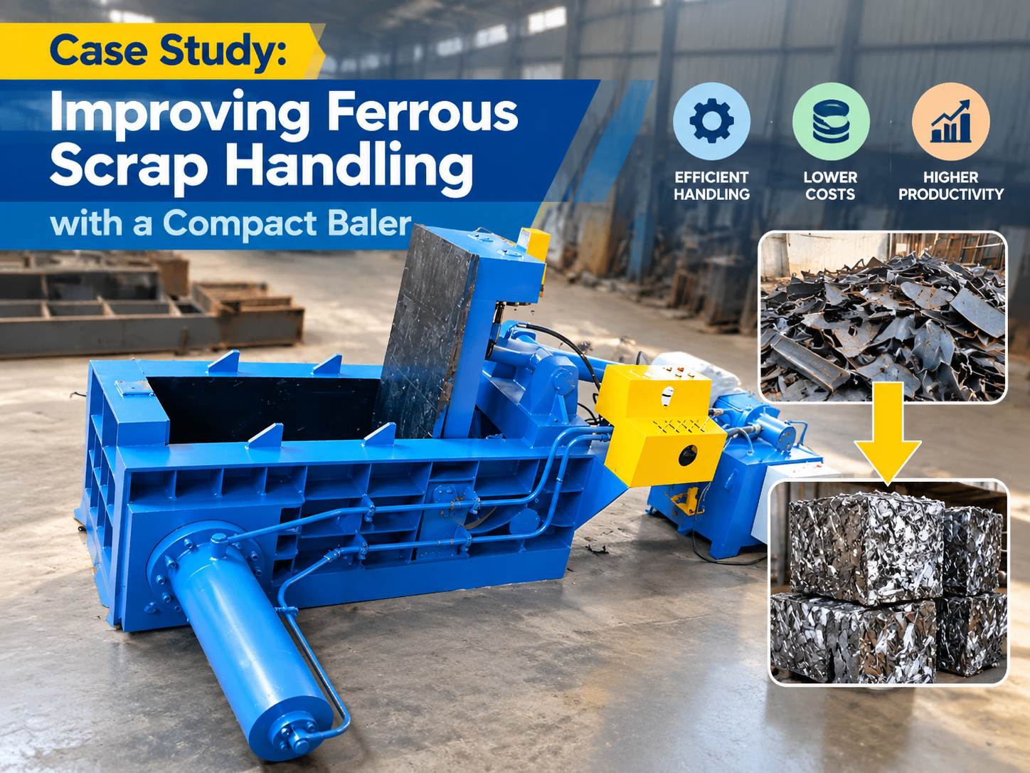 case study improving ferrous scrap handling a compact baler