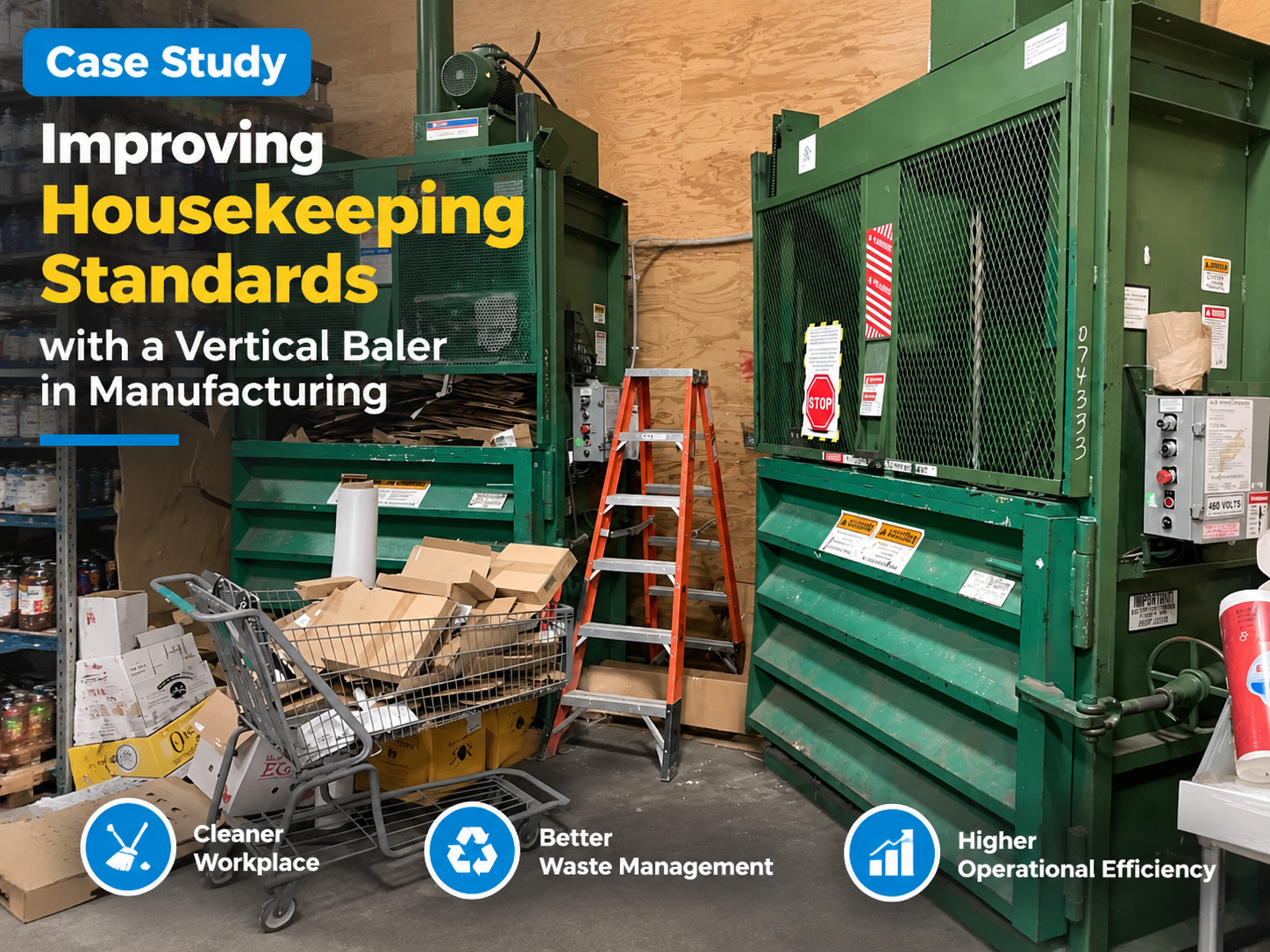 case study improving housekeeping standards with a vertical baler in manufacturing
