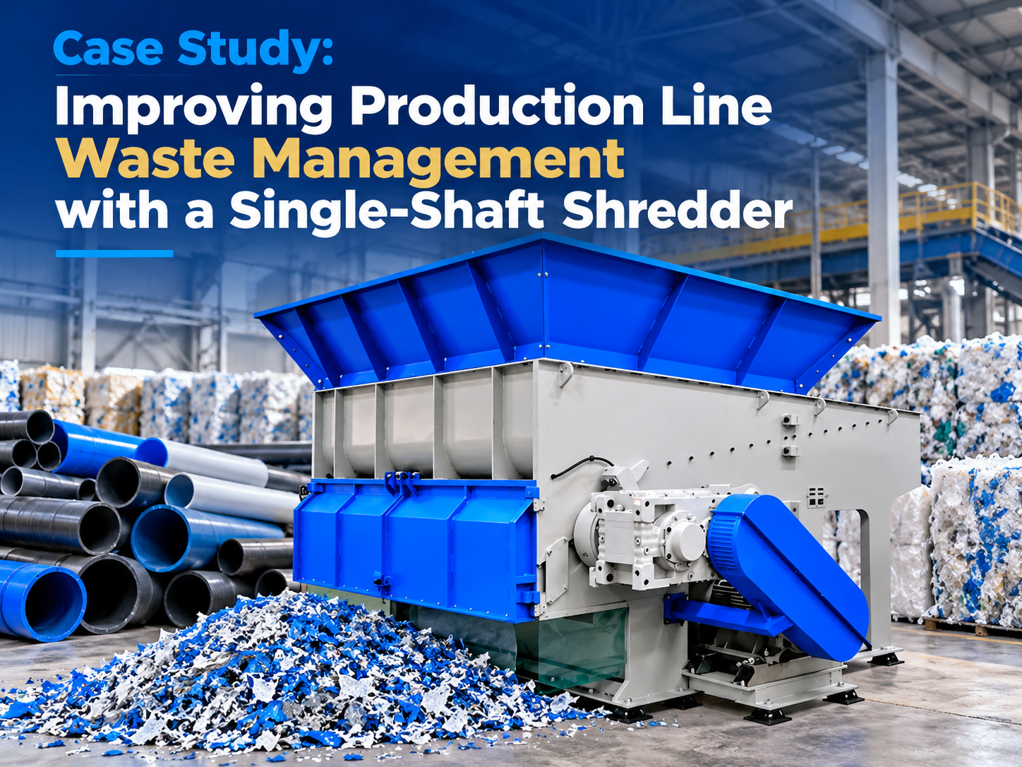 case study improving production line waste management a single shaft shredder