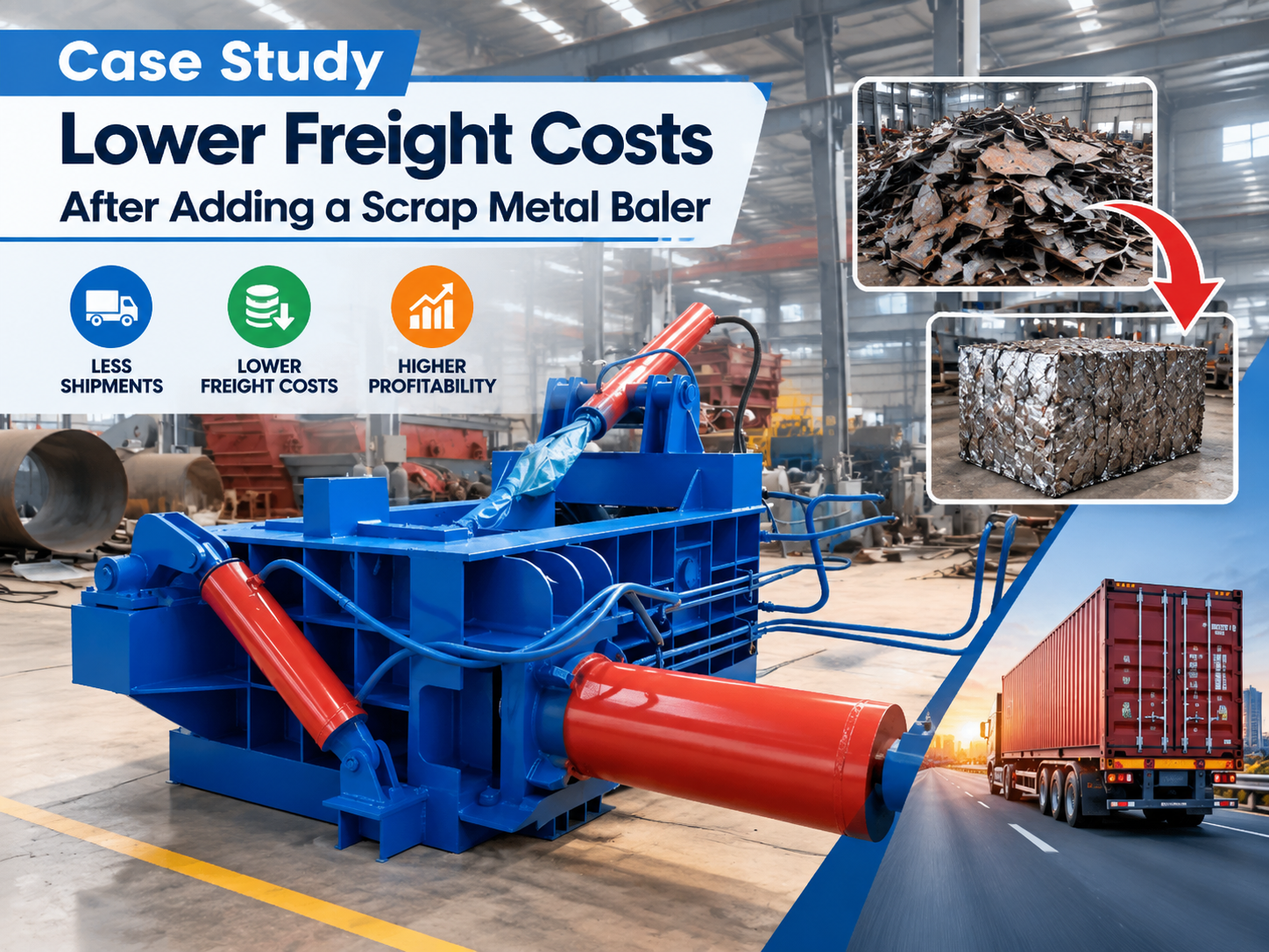case study lower freight costs after adding a scrap metal baler