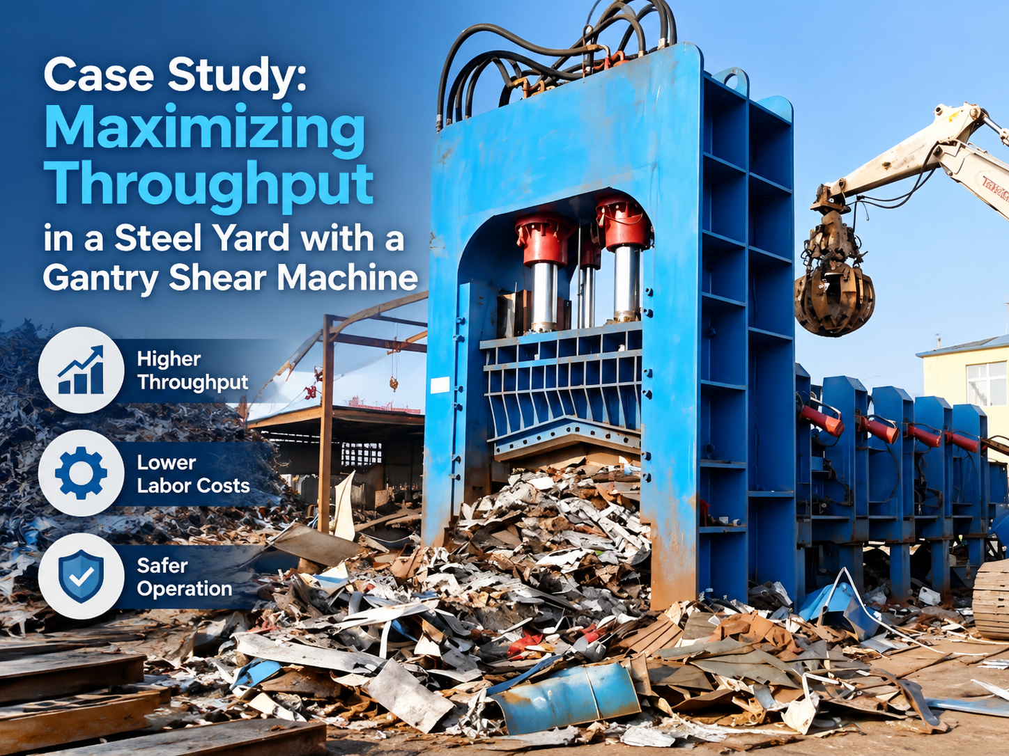 case study maximizing throughput in a steel yard with a gantry shear machine