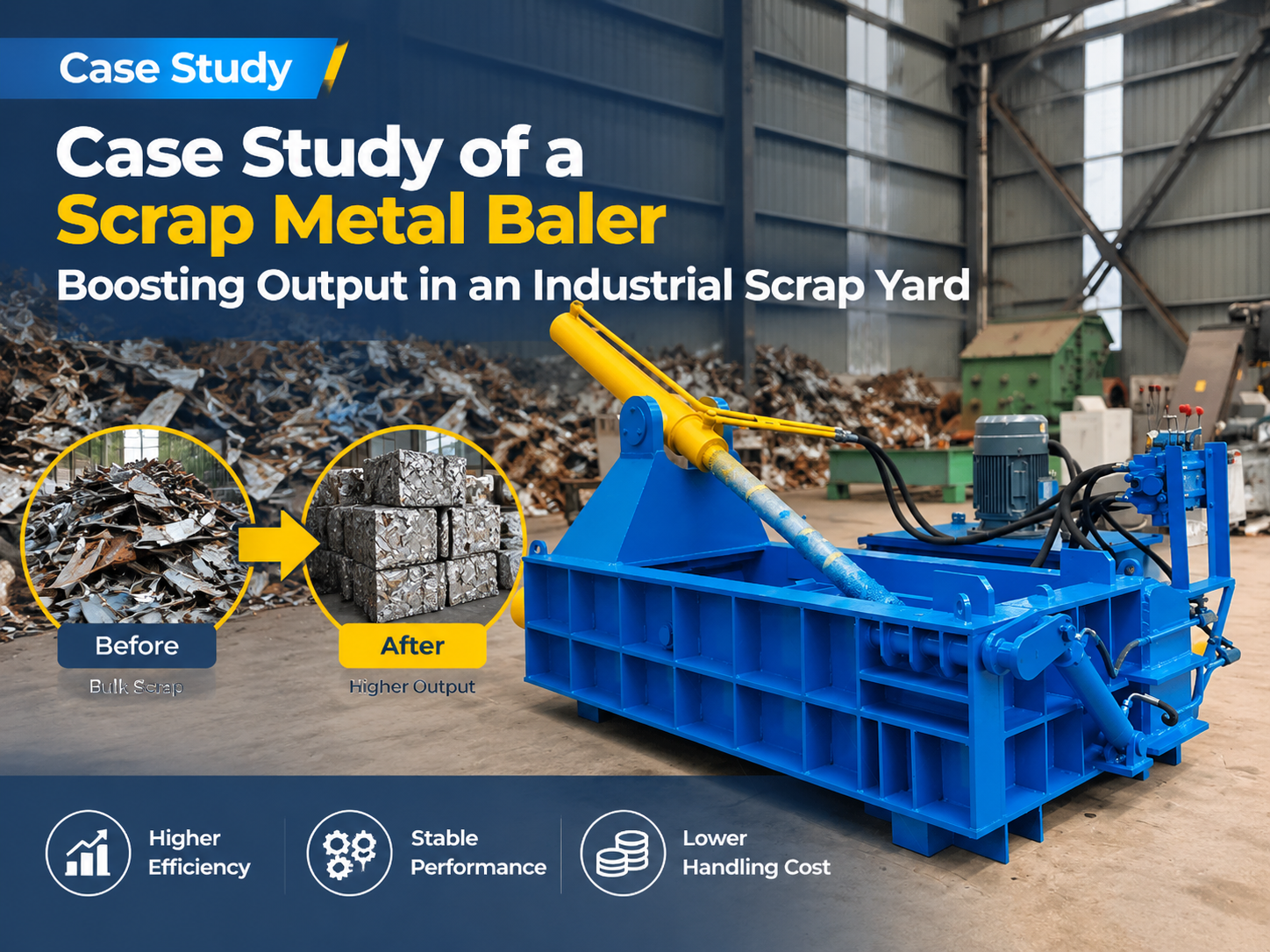case study of a scrap metal baler boosting output in an industrial scrap yard a harsle per
