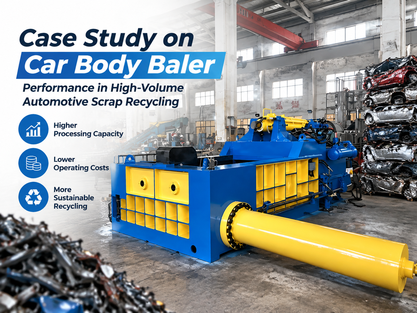 case study on car body baler performance in high volume automotive scrap recycling 1