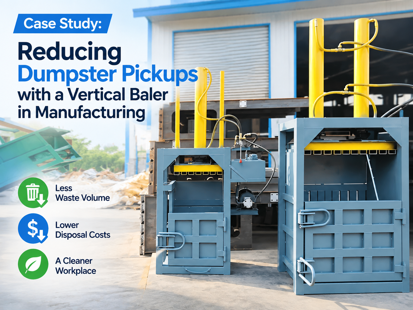 case study reducing dumpster pickups with a vertical baler in manufacturing