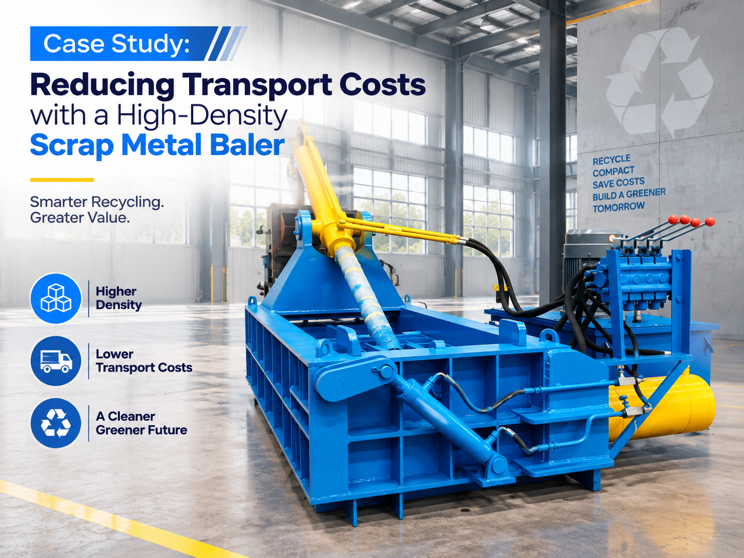 case study reducing transport costs with a high density scrap metal baler