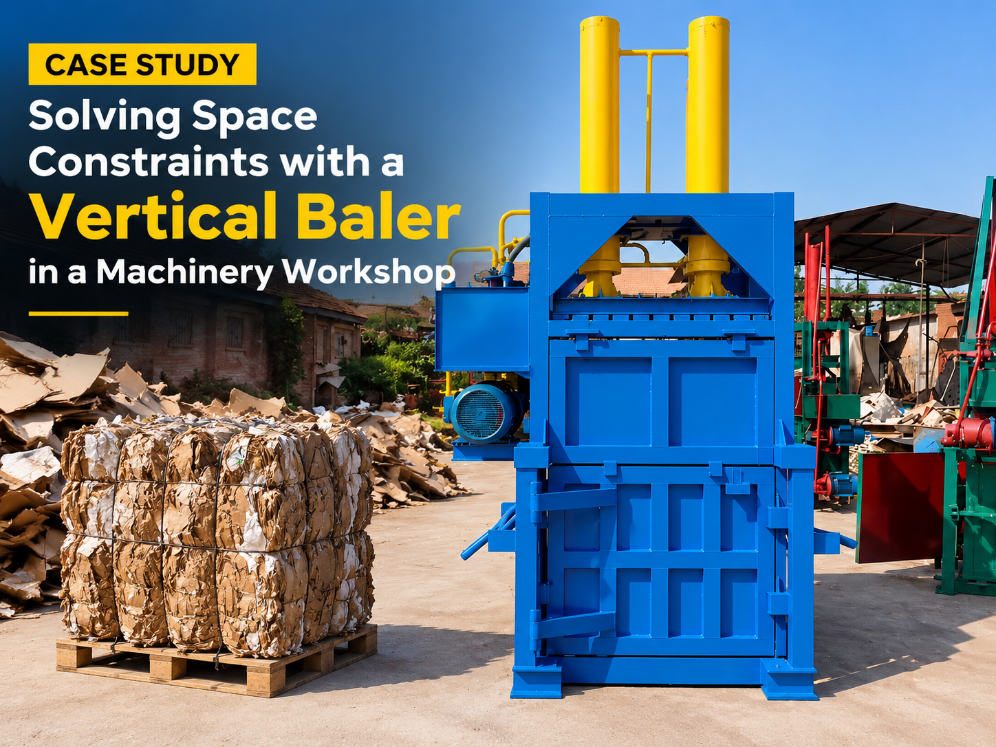 case study solving space constraints with a vertical baler in a machinery workshop