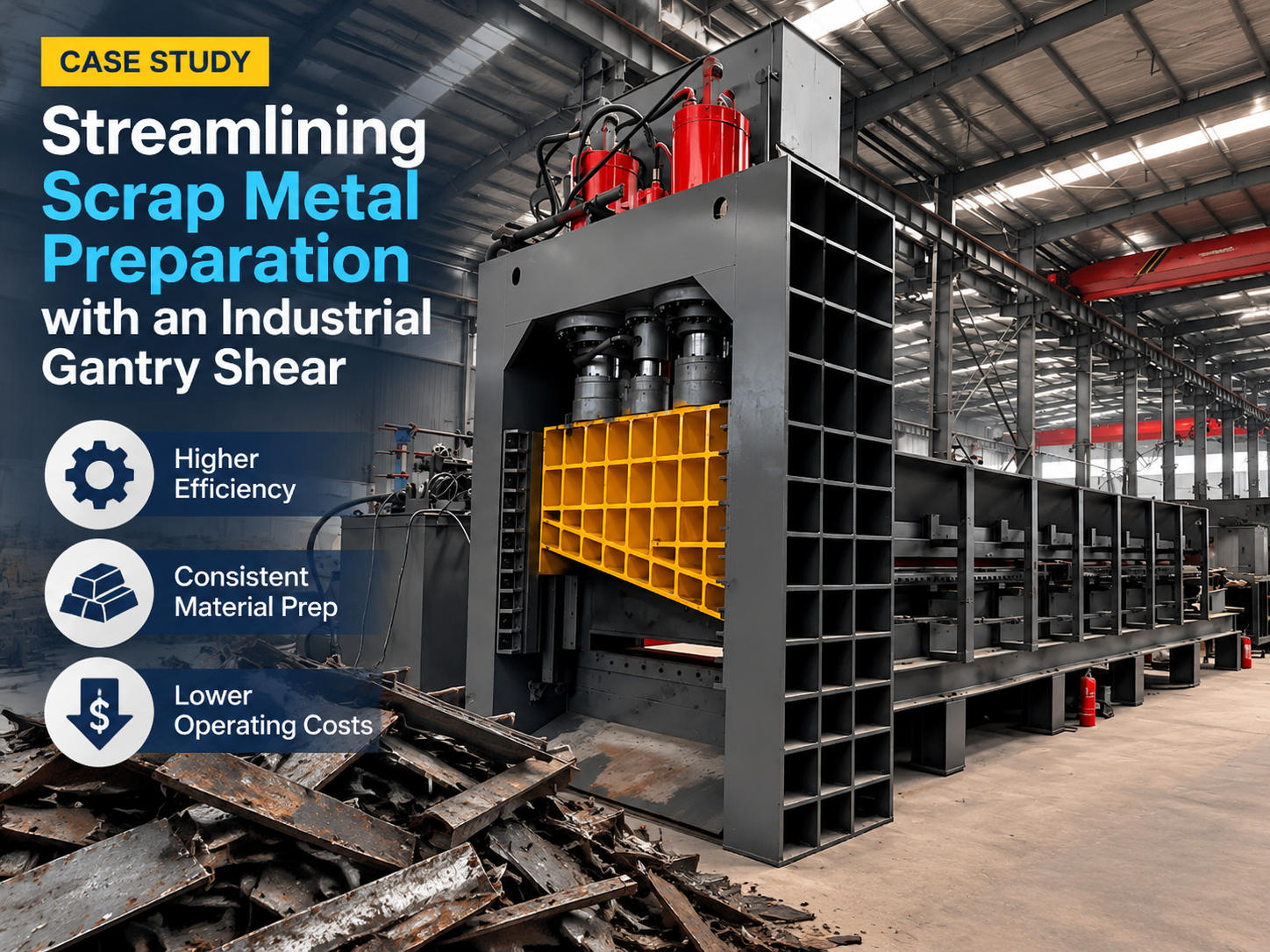 case study streamlining scrap metal preparation with an industrial gantry shear