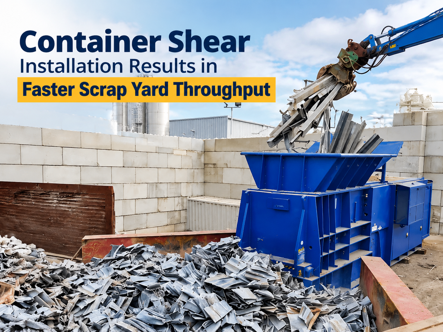 container shear installation results in faster scrap yard throughput a comprehensive guide