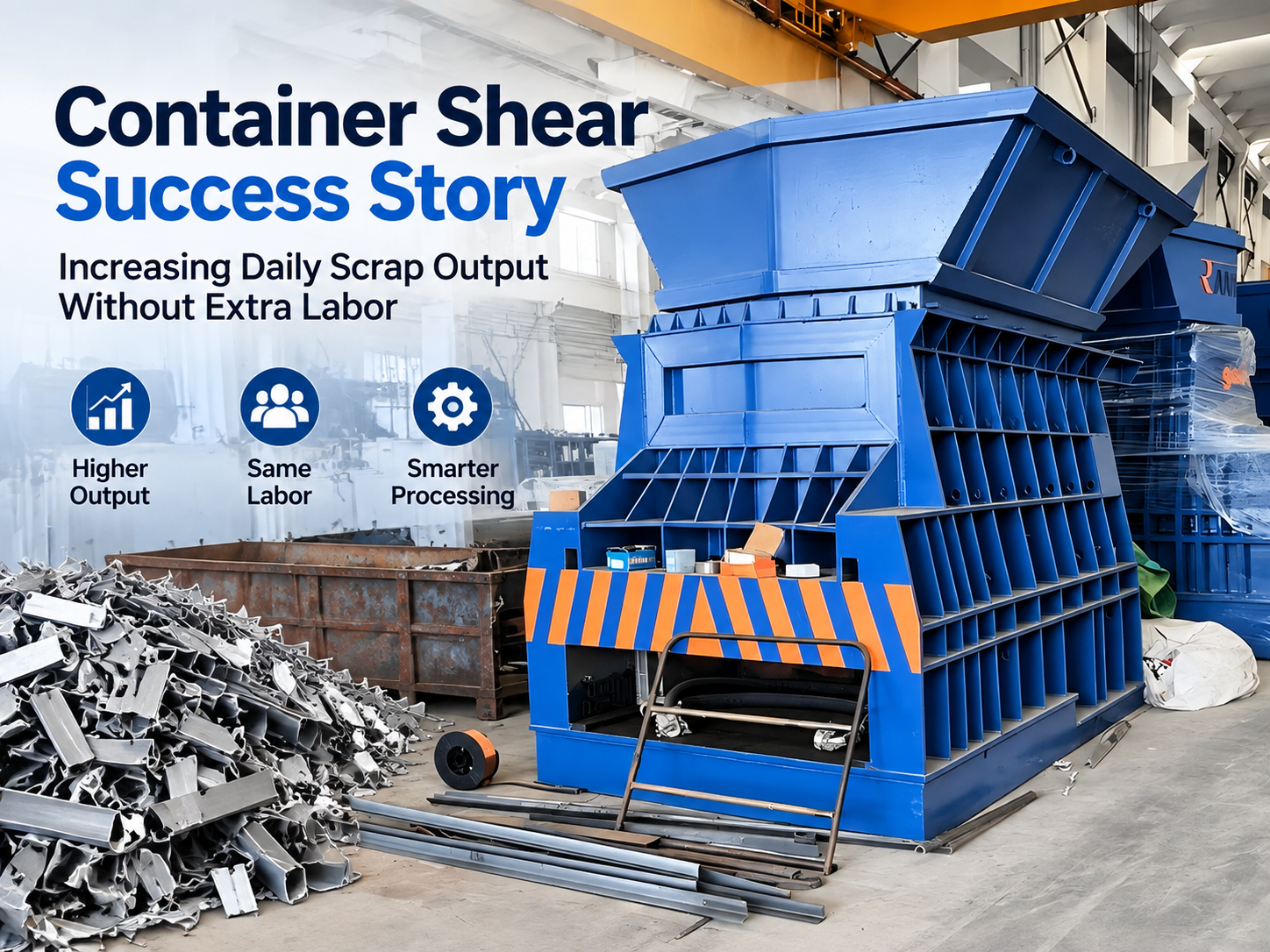 container shear success story increasing daily scrap output without extra labor
