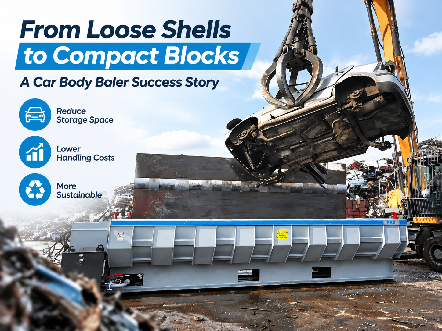 from loose shells to compact blocks a car body baler success story