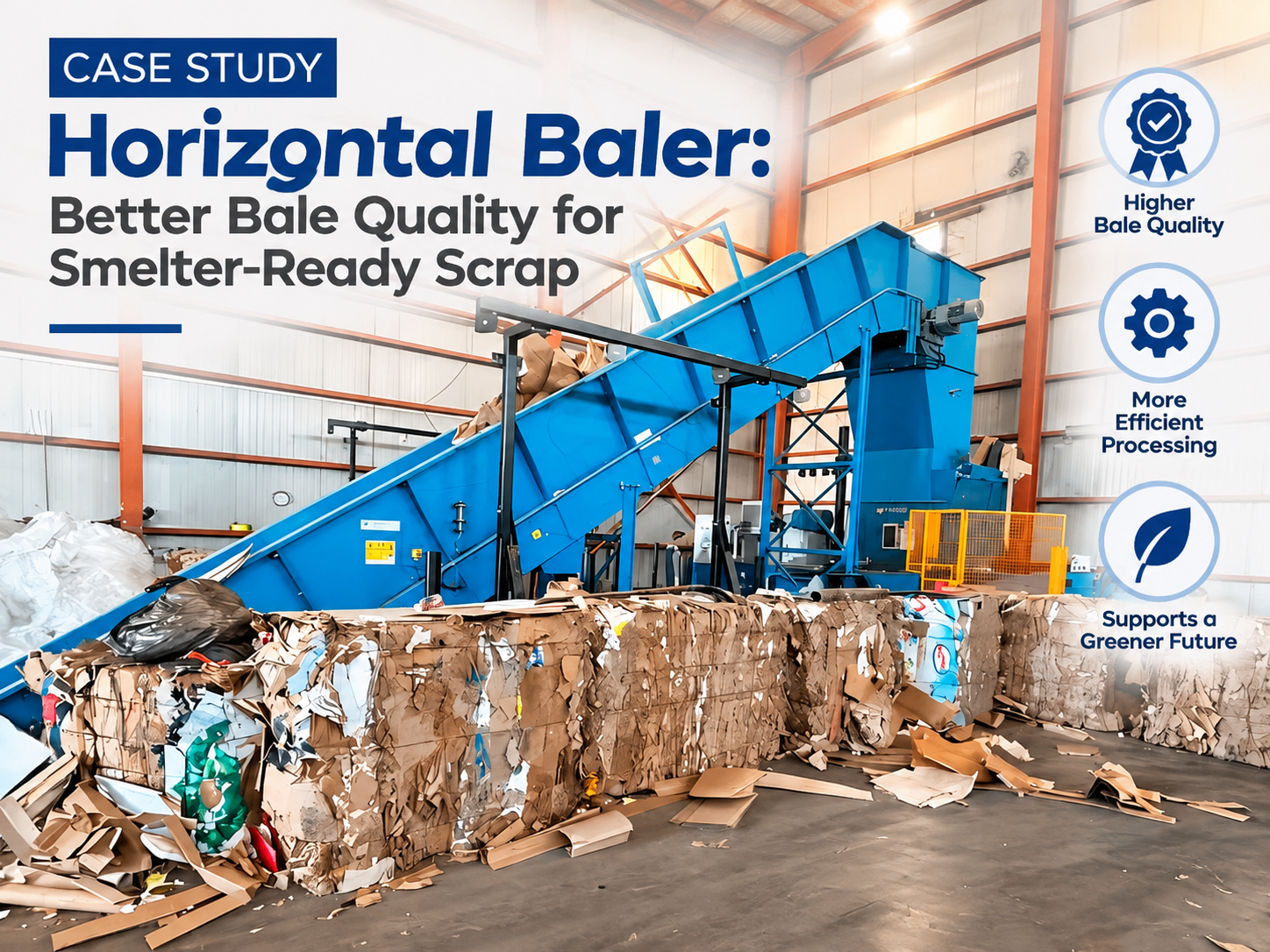 horizontal baler case study better bale quality for smelter ready scrap