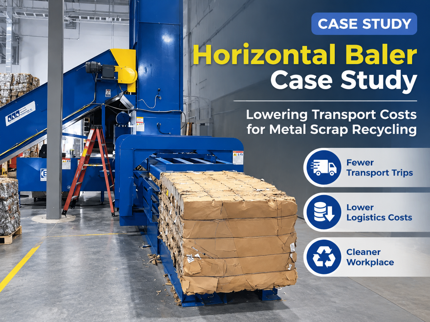 horizontal baler case study lowering transport costs for metal scrap recycling