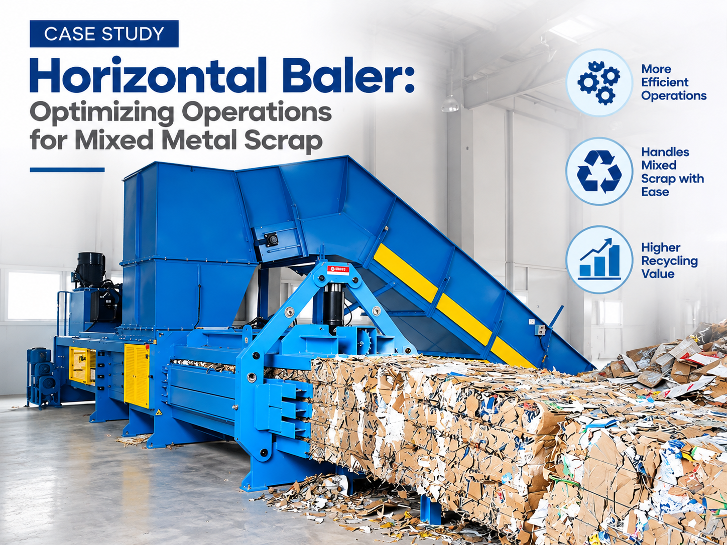 horizontal baler case study optimizing operations for mixed metal scrap