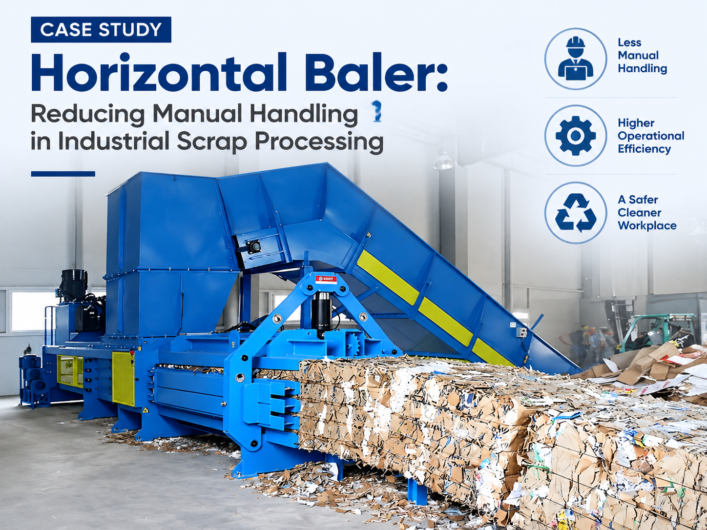 horizontal baler case study reducing manual handling in industrial scrap processing
