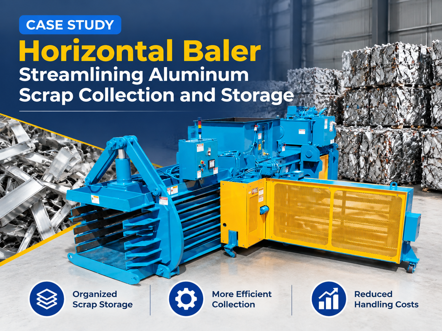 horizontal baler case study streamlining aluminum scrap collection and storage