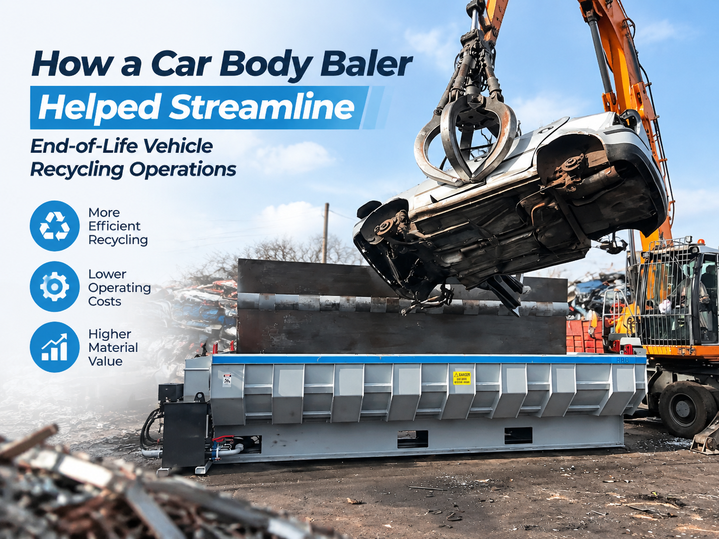 how a car body baler helped streamline end of life vehicle recycling operations 1