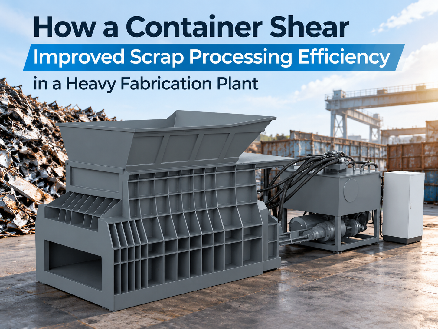 how a container shear improved scrap processing efficiency in a heavy fabrication plant 1