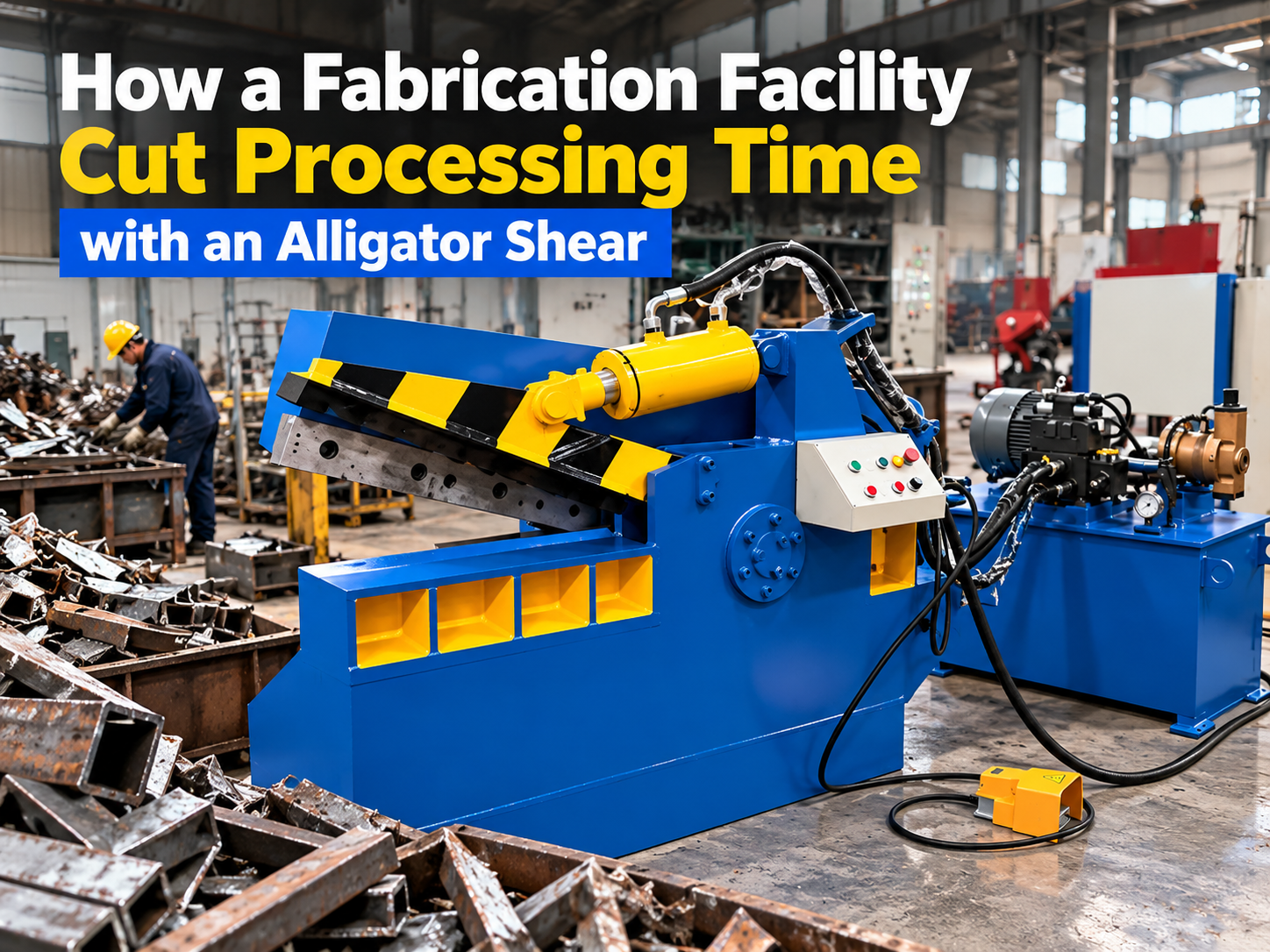 how a fabrication facility cut processing time with an alligator shear a harsle case study