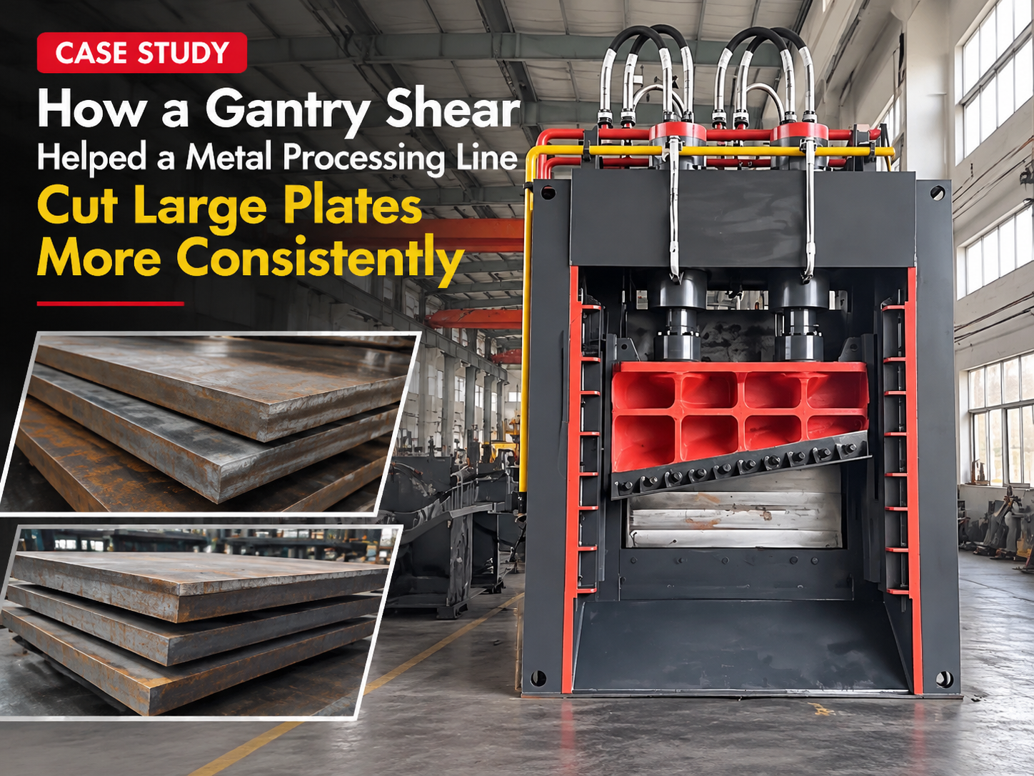how a gantry shear helped a metal processing line cut large plates more consistently 1