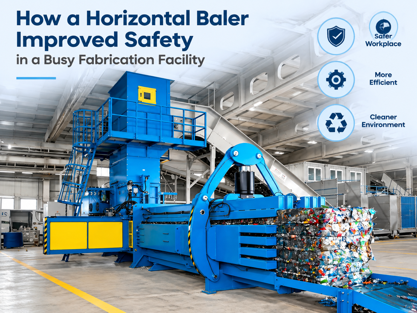 how a horizontal baler improved safety in a busy fabrication facility a comprehensive case