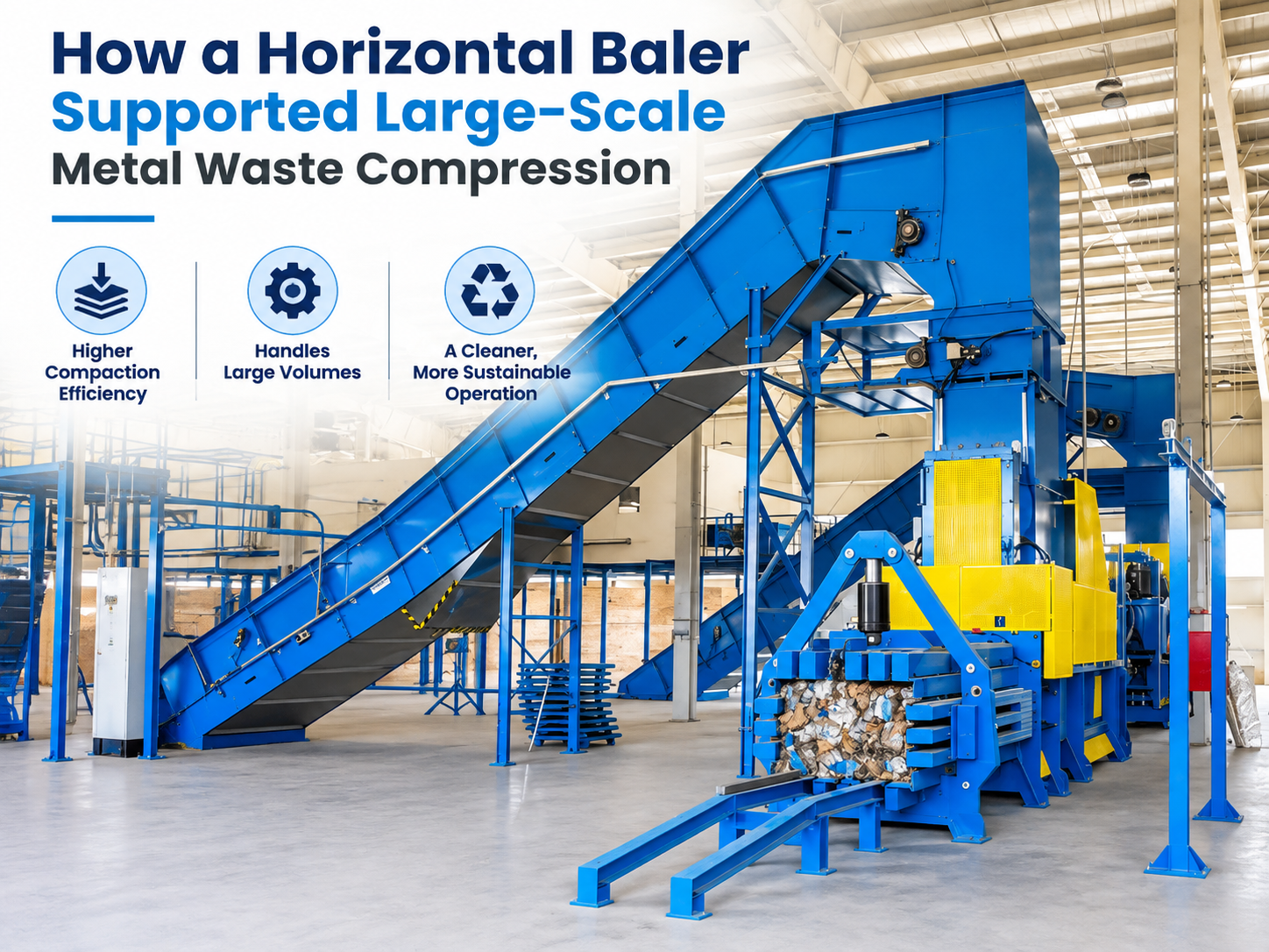 how a horizontal baler supported large scale metal waste compression a comprehensive indus