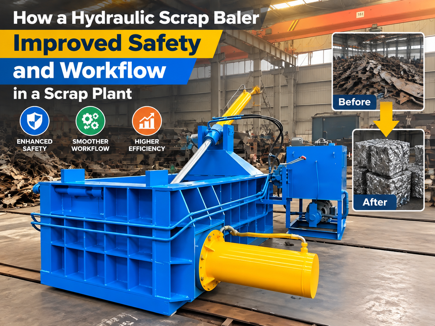 how a hydraulic scrap baler improved safety and workflow in a scrap plant a comprehensive