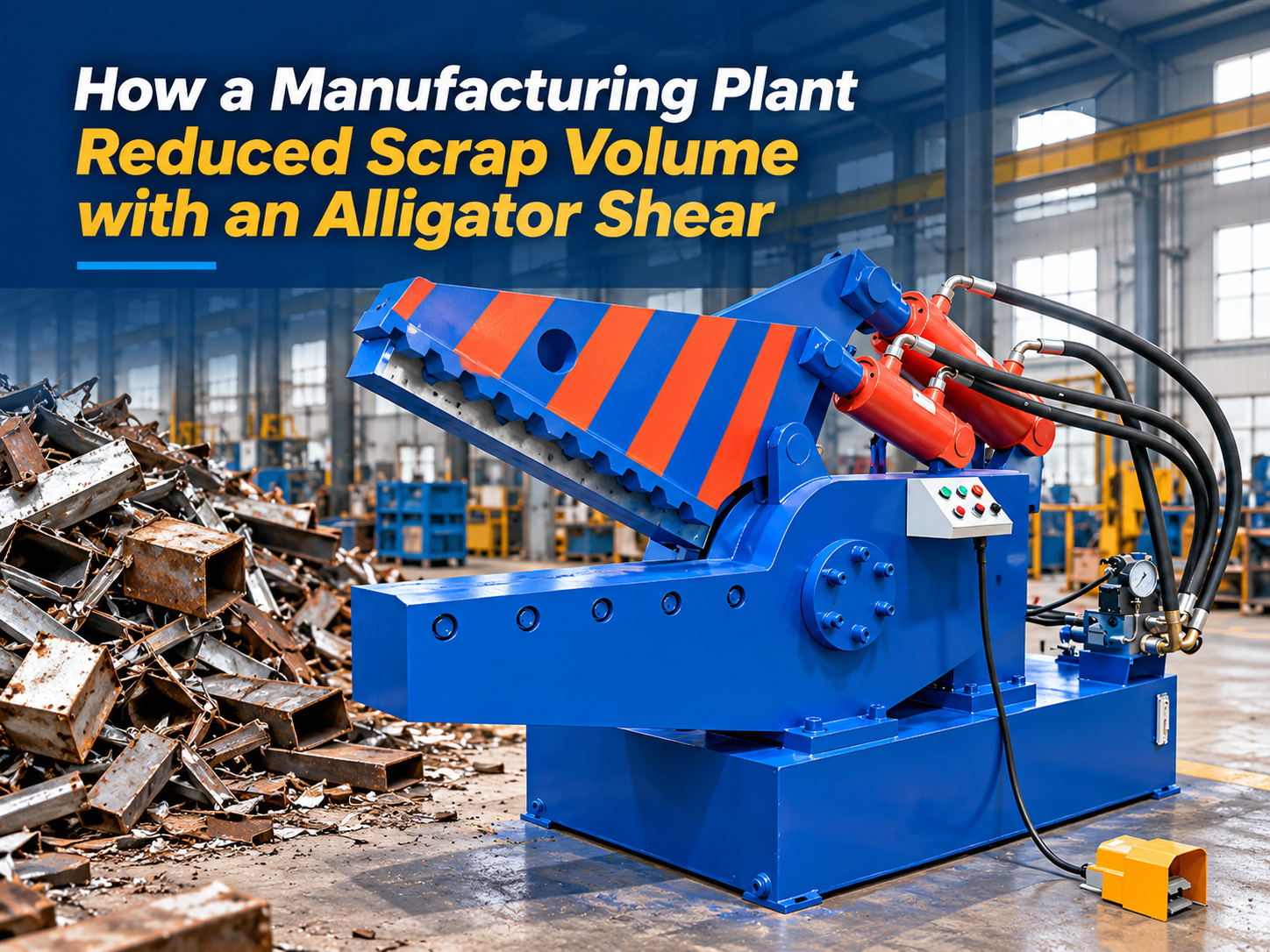 how a manufacturing plant reduced scrap volume with an alligator shear a case study