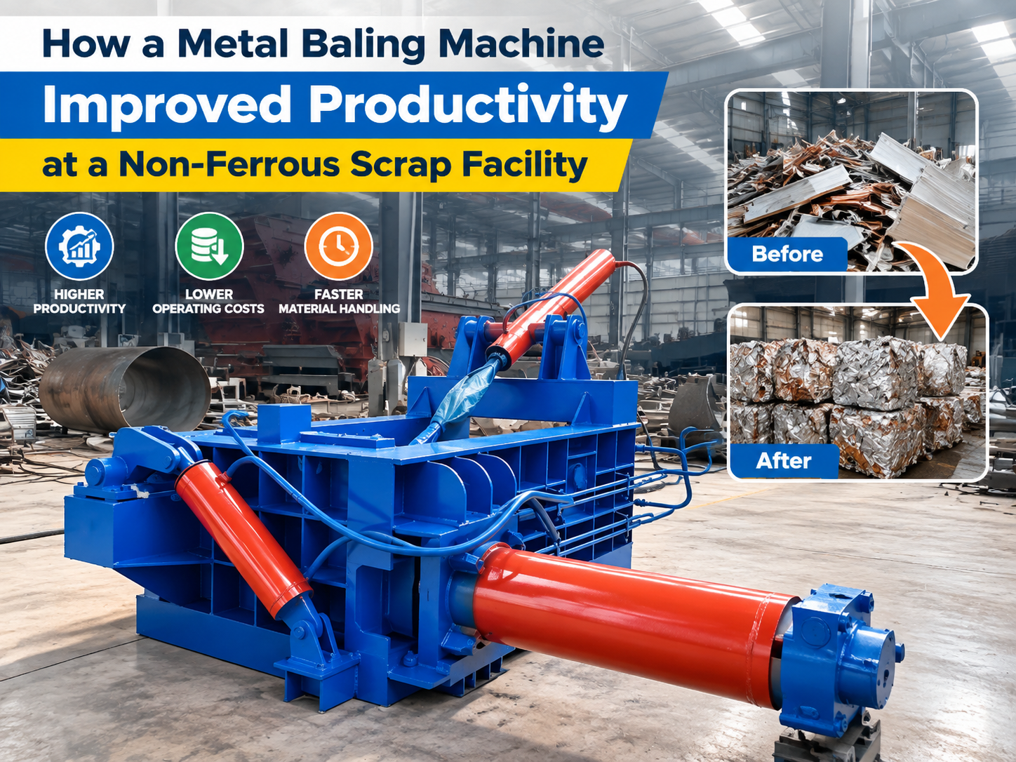 how a metal baling machine improved productivity at a non ferrous scrap facility a harsle