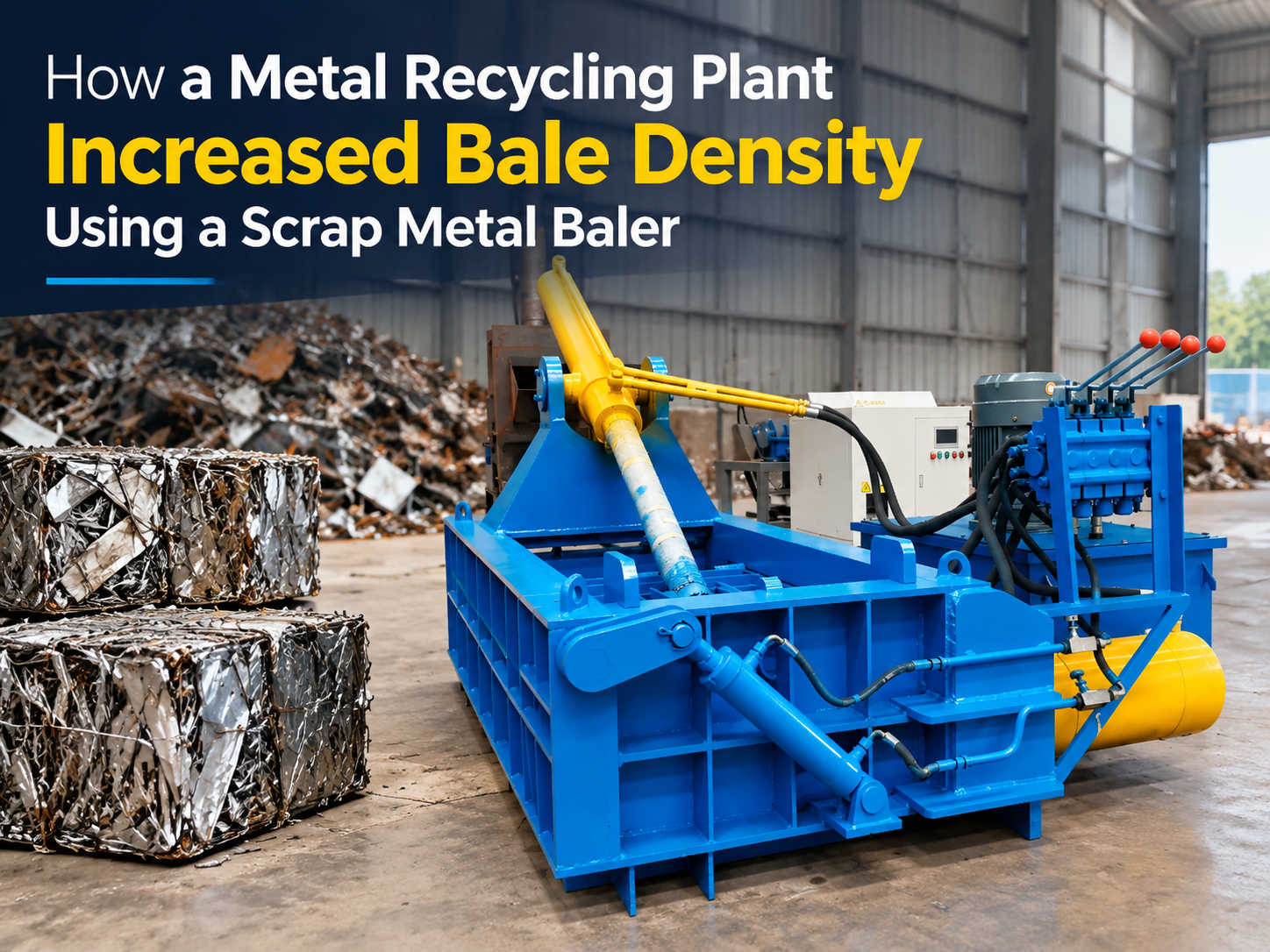 how a metal recycling plant increased bale density using a scrap metal baler 1