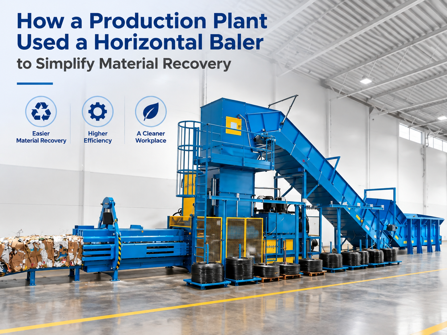 how a production plant used a horizontal baler to simplify material recovery 1