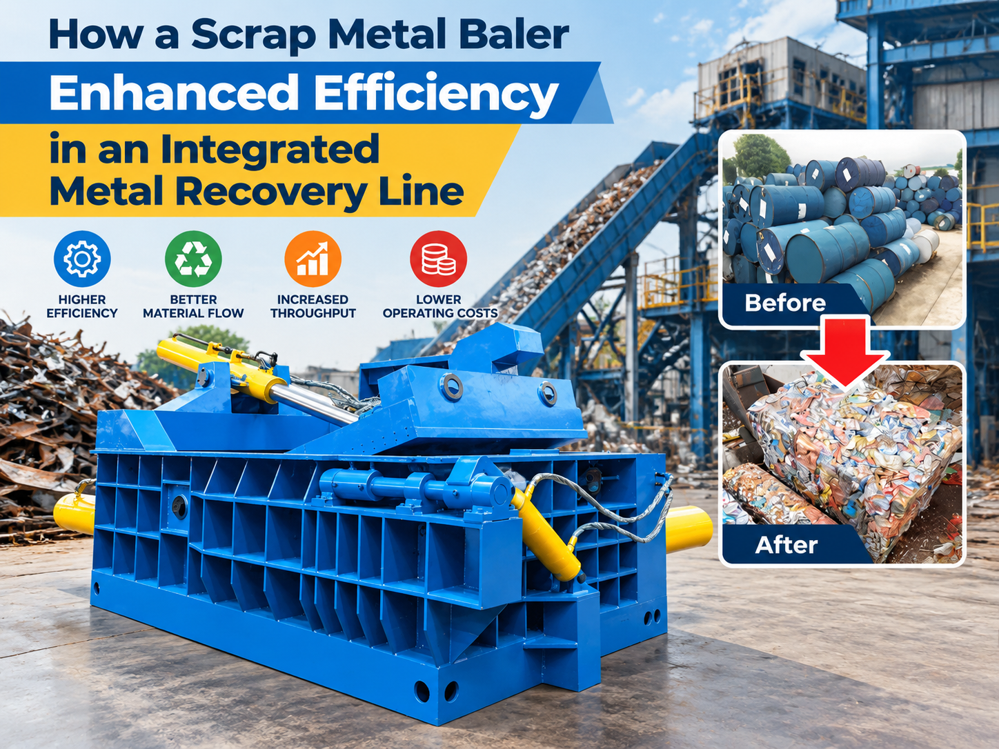 how a scrap metal baler enhanced efficiency in an integrated metal recovery line 1