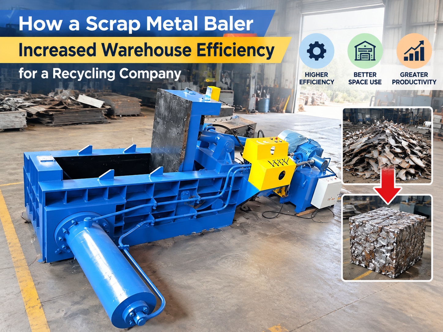 how a scrap metal baler increased warehouse efficiency for a recycling company a harsle ca