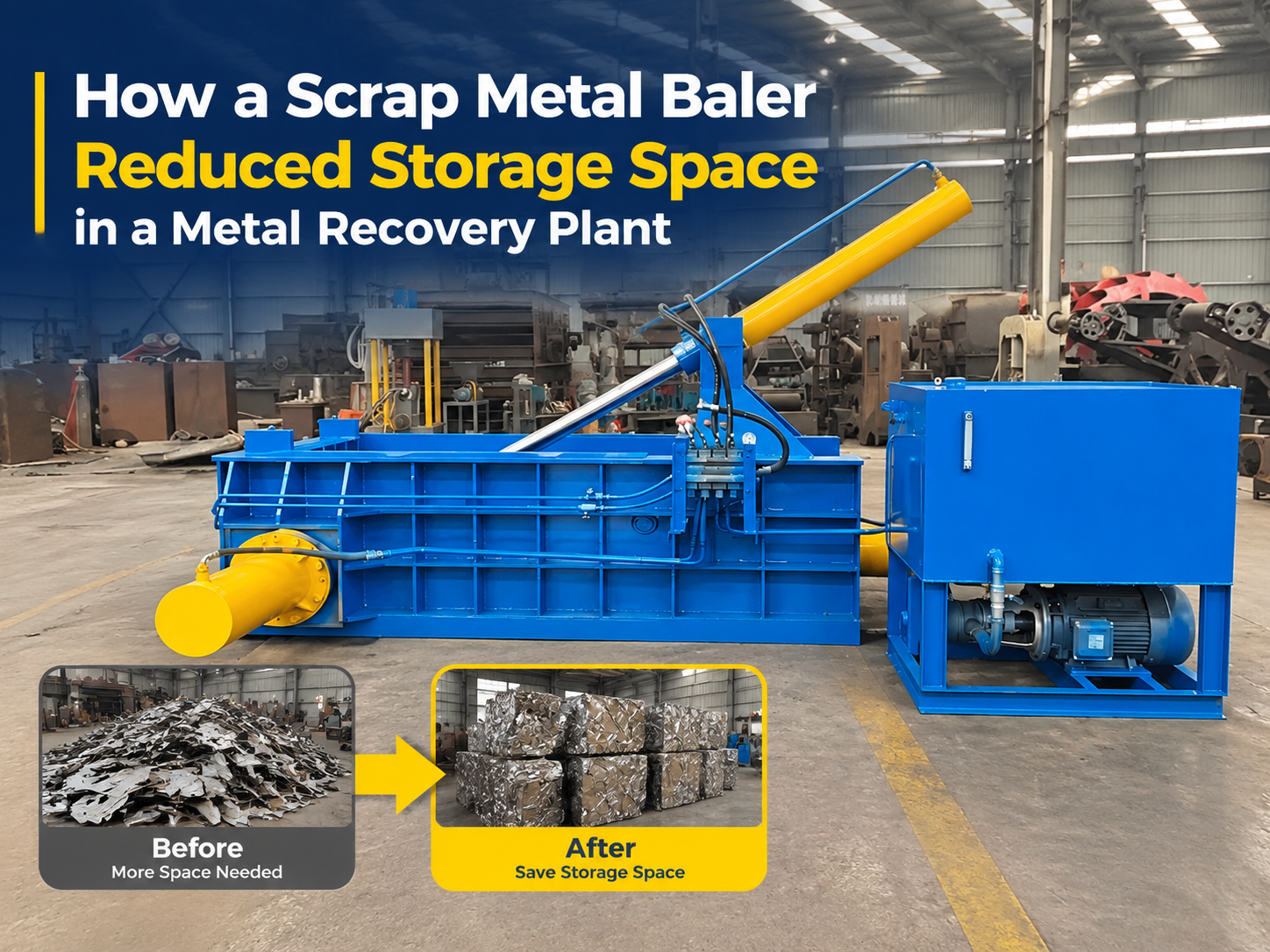 how a scrap metal baler reduced storage space in a metal recovery plant a harsle case stud
