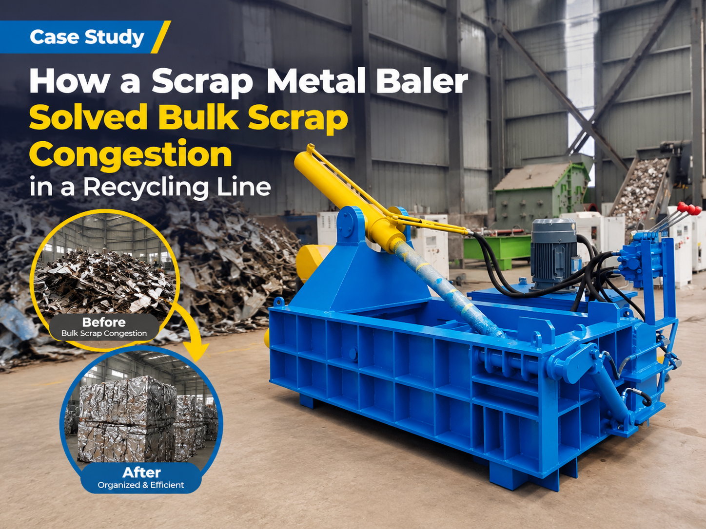 how a scrap metal baler solved bulk scrap congestion in a recycling line a harsle case stu