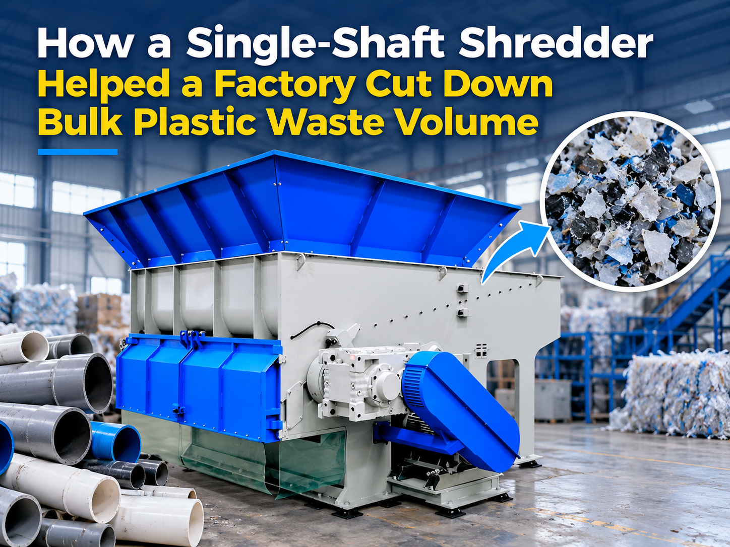 how a single shaft shredder helped a factory cut down bulk plastic waste volume a comprehe