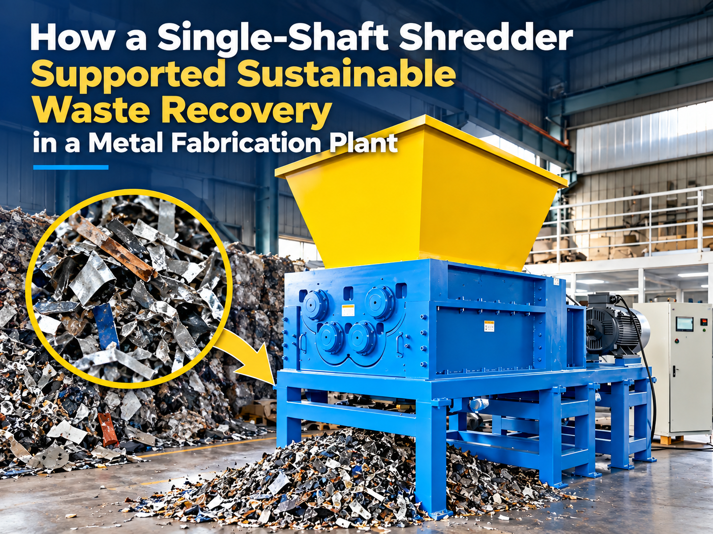 how a single shaft shredder supported sustainable waste recovery in a metal fabrication pl